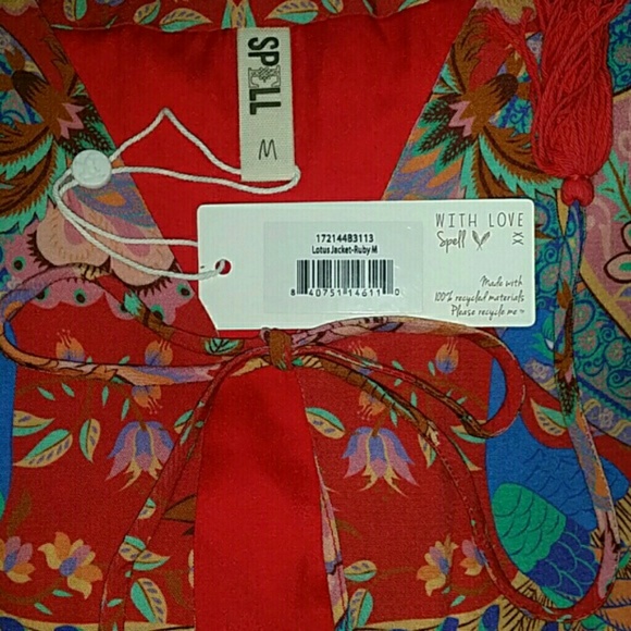 New spell designs lotus jacket ruby peacock gypsy - Picture 6 of 7